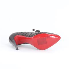 CHRISTIAN LOUBOUTIN BW42 4058 Inverness 100 Appollo Leather Pumps